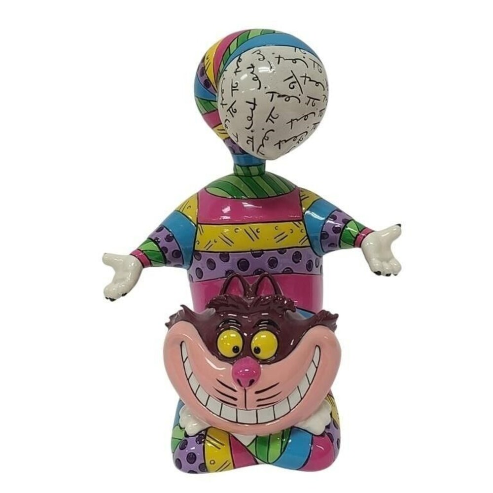 Disney Britto Cheshire Cat Figure - Romero Alice In Wonderland NEW W‎ TAG 2011